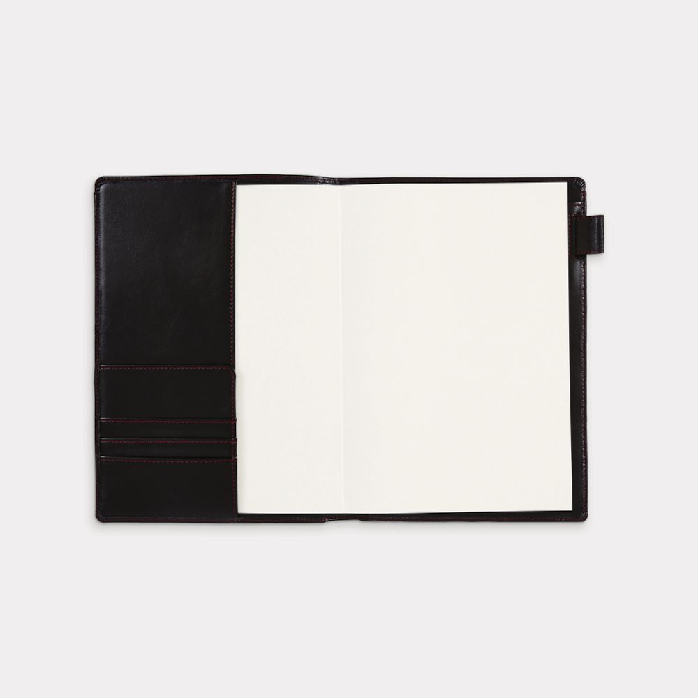 Ampersand B5 Leather Book Cover with Refill 128 Pages Black