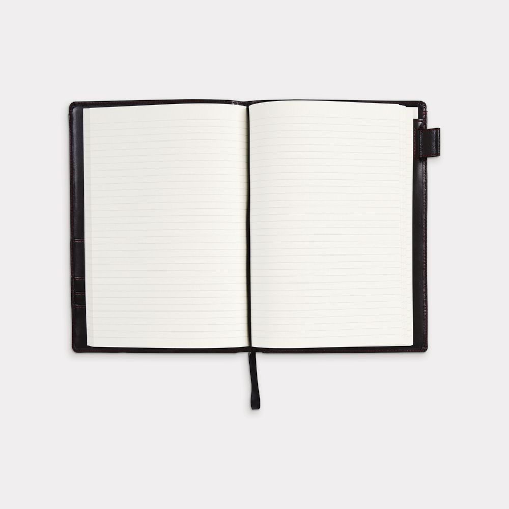 Ampersand B5 Leather Book Cover with Refill 128 Pages Black