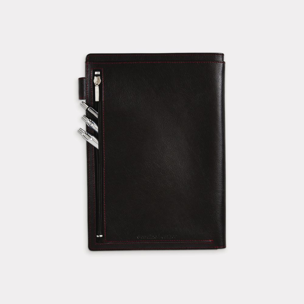 Ampersand B5 Leather Book Cover with Refill 128 Pages Black