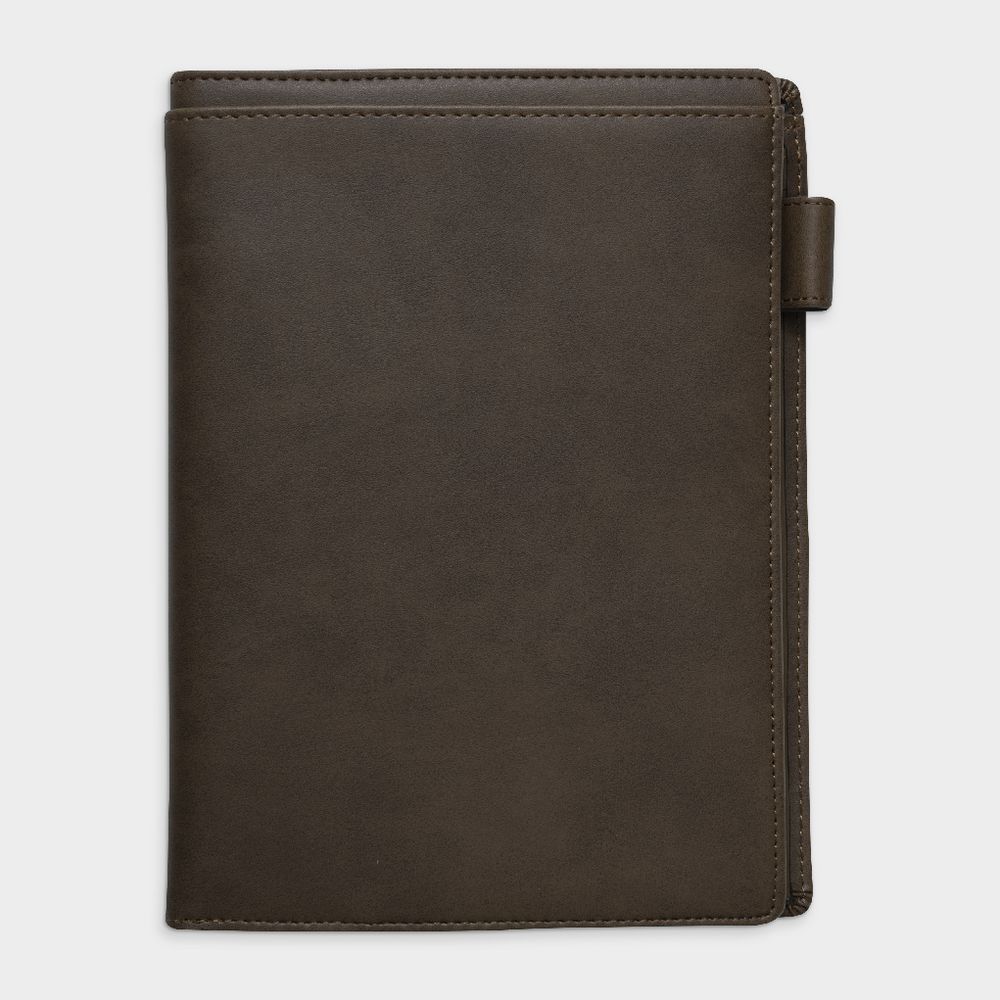 Ampersand A5 Leather Book Cover with Refill 128 Pages Brown