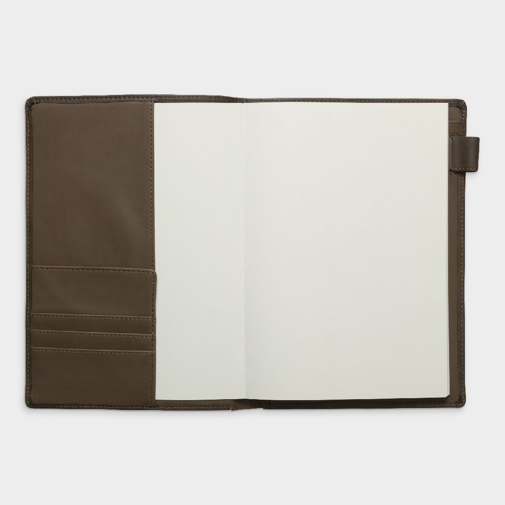 Ampersand B5 Leather Book Cover with Refill 128 Pages Brown