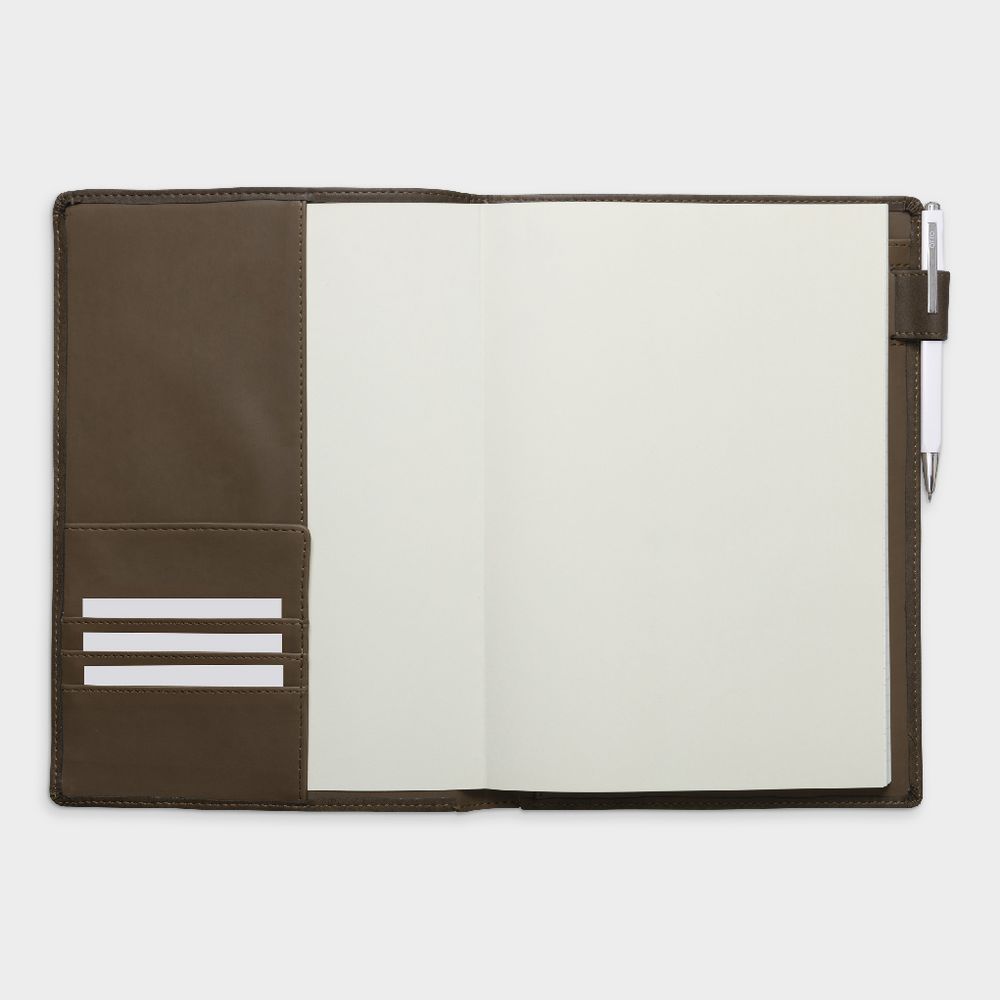 Ampersand B5 Leather Book Cover with Refill 128 Pages Brown