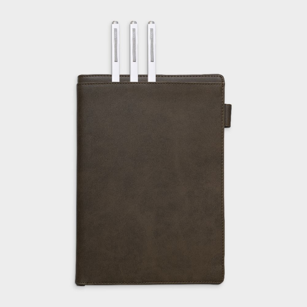 Ampersand B5 Leather Book Cover with Refill 128 Pages Brown