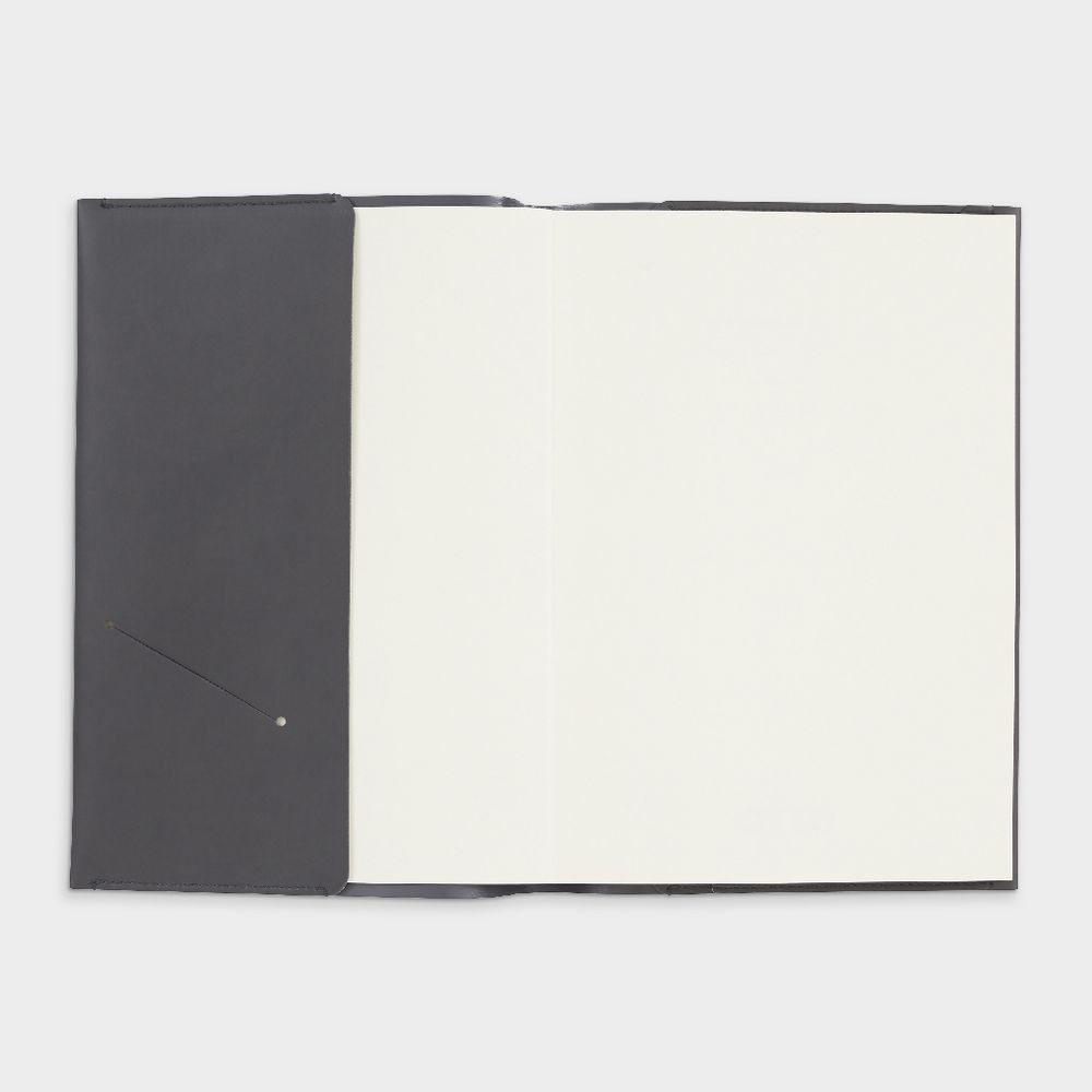 Otto A5 Italian PU Book Cover with Refill 128 Pages Black