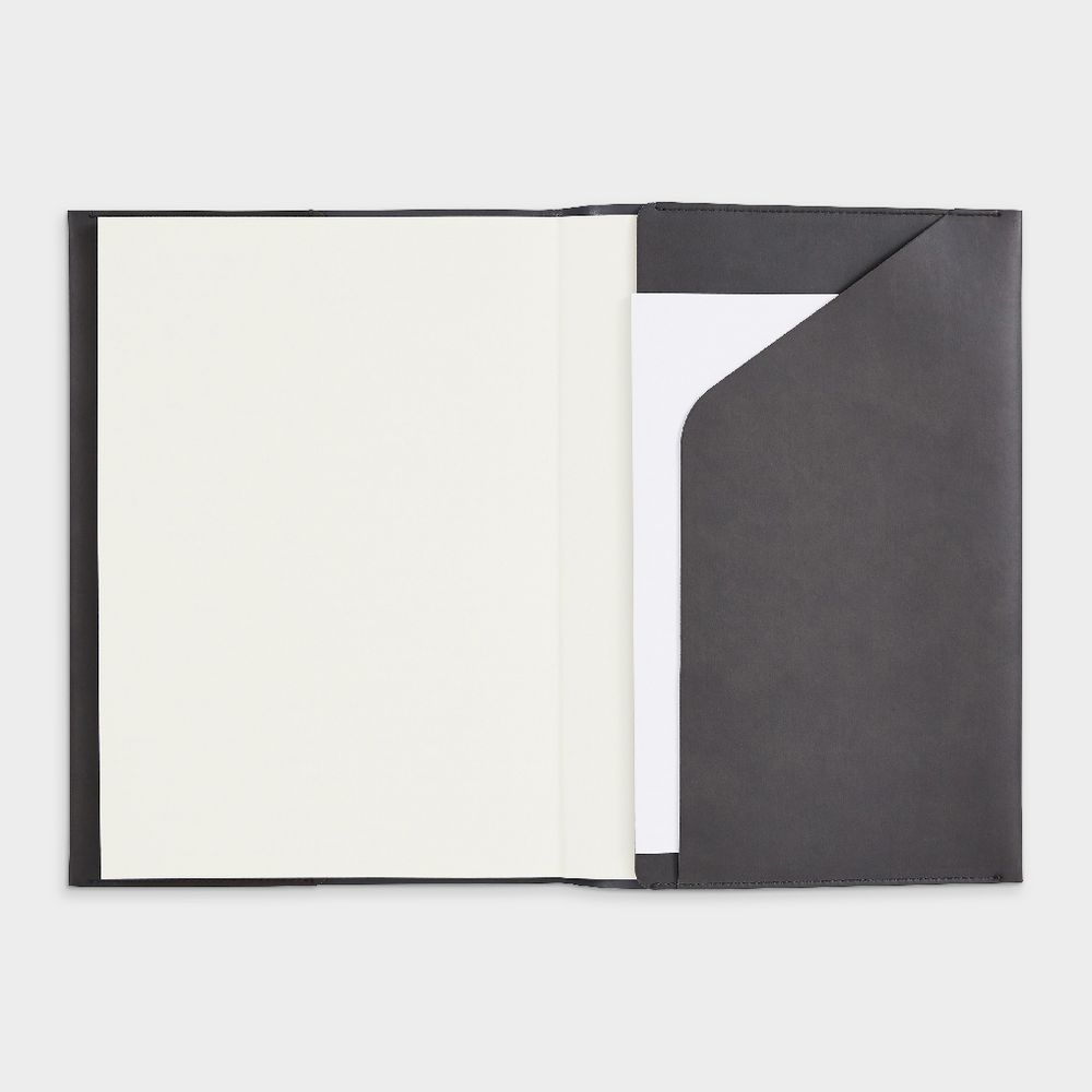 Otto B5 Italian PU Book Cover with Refill 128 Pages Black