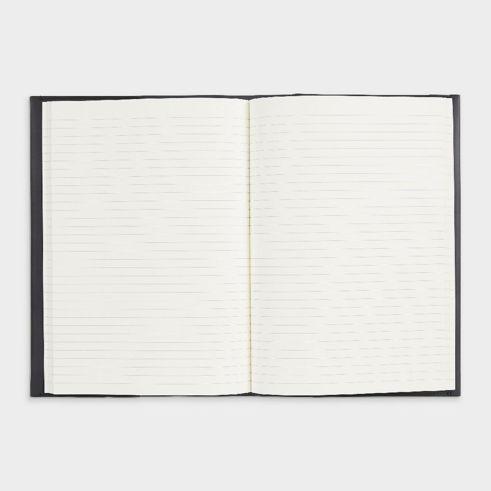 Otto B5 Italian PU Book Cover with Refill 128 Pages Black