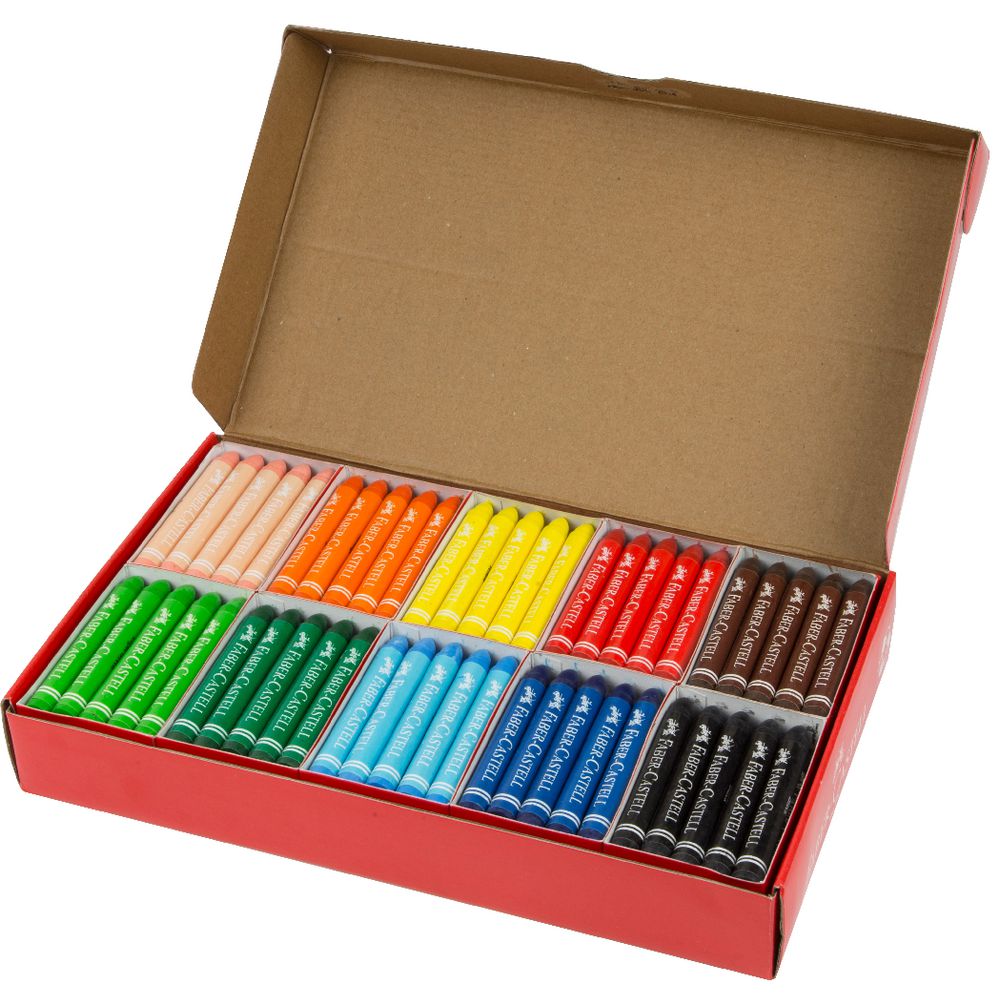 FaberCastell Jumbo Wax Crayons 200 Pack 8901180202005 eBay