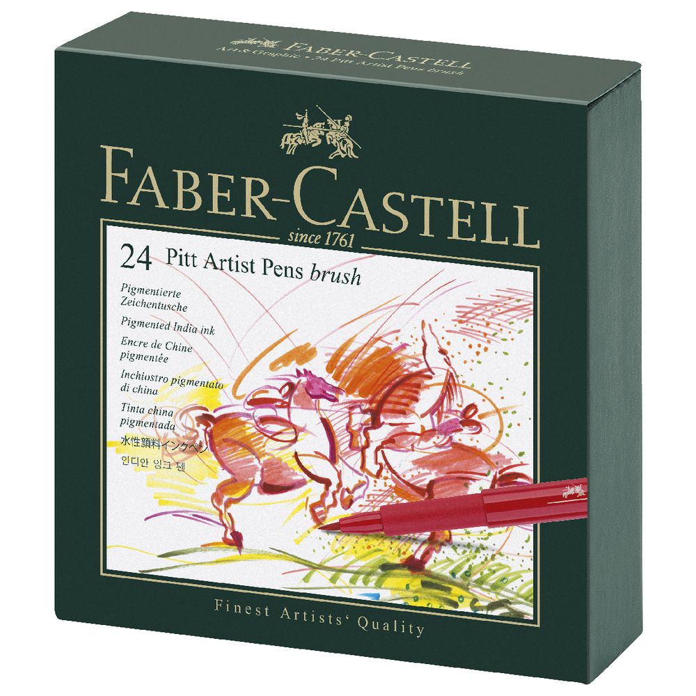 Faber Castell Pitt Artist Pen Studio Assorted 24 Pack