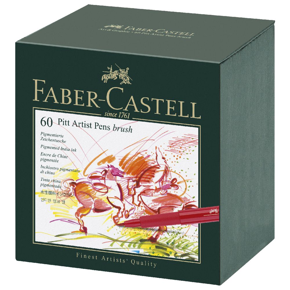 Faber Castell Pitt Artist Pen Studio Assorted 60 Pack