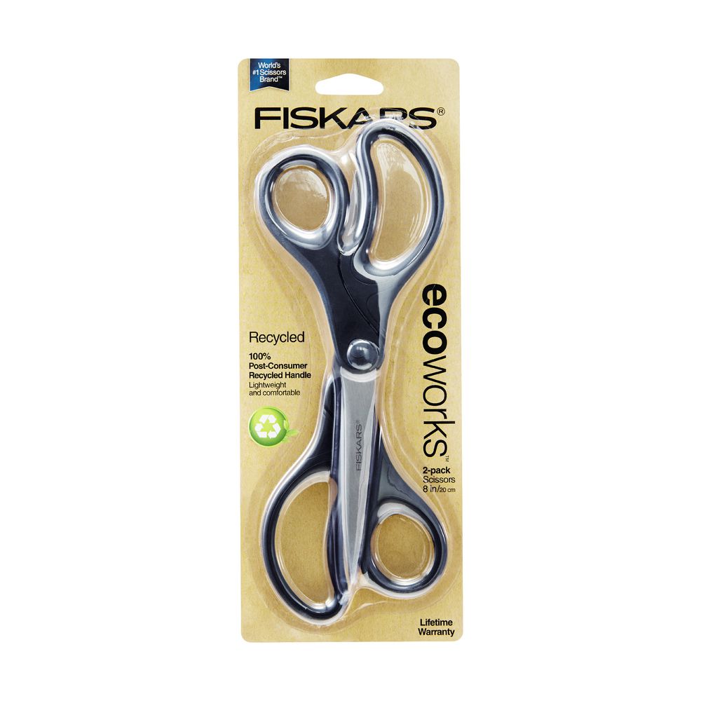 Fiskars No. 8 Recycled Office Scissors 2 Pack