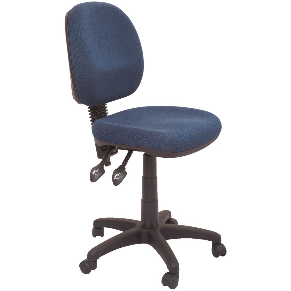 Rapidline Operator Chair Semi Ergonomic Medium Back Blue