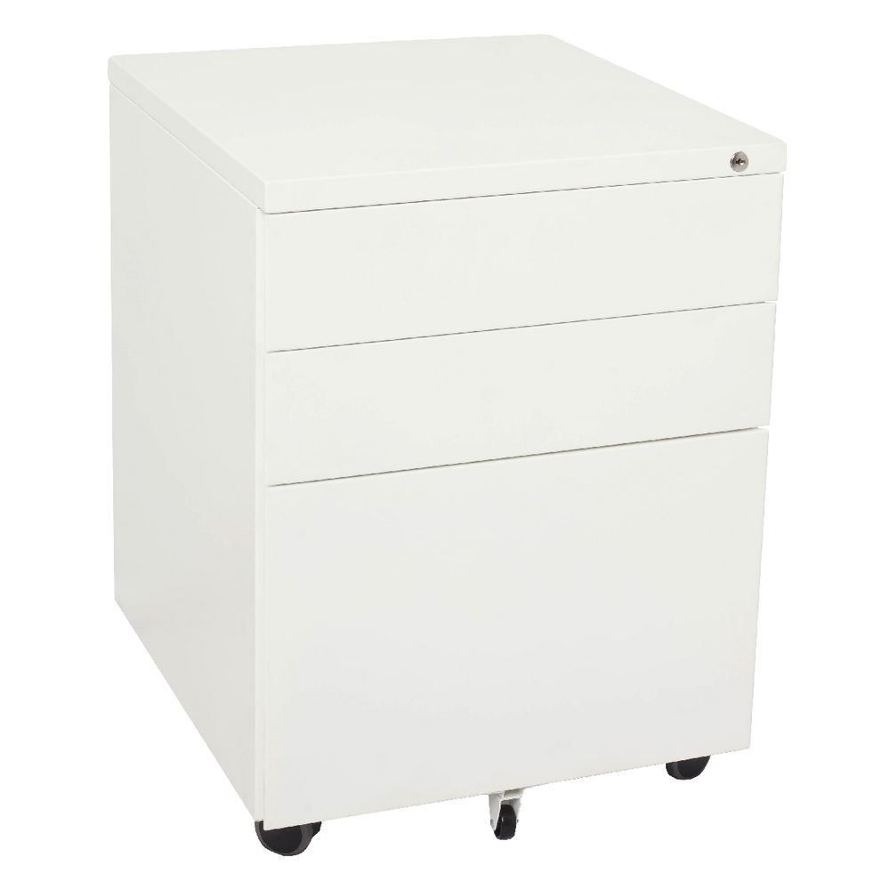 Rapidline 3 Drawer Mobile Pedestal White