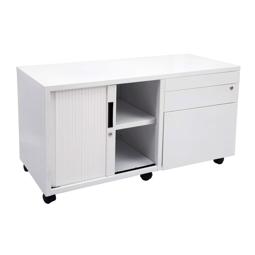 Rapidline Mobile Caddy with Drawers and Tambour Left Side