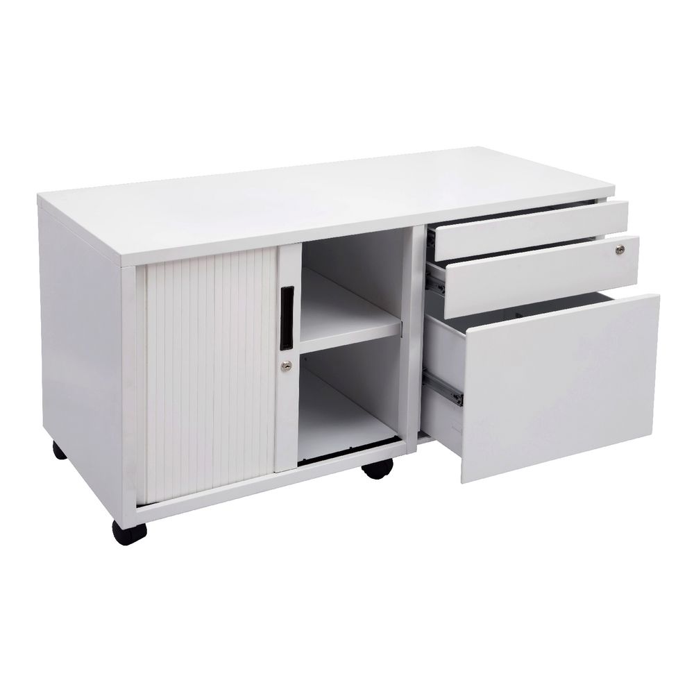 Rapidline Mobile Caddy with Drawers and Tambour Left Side