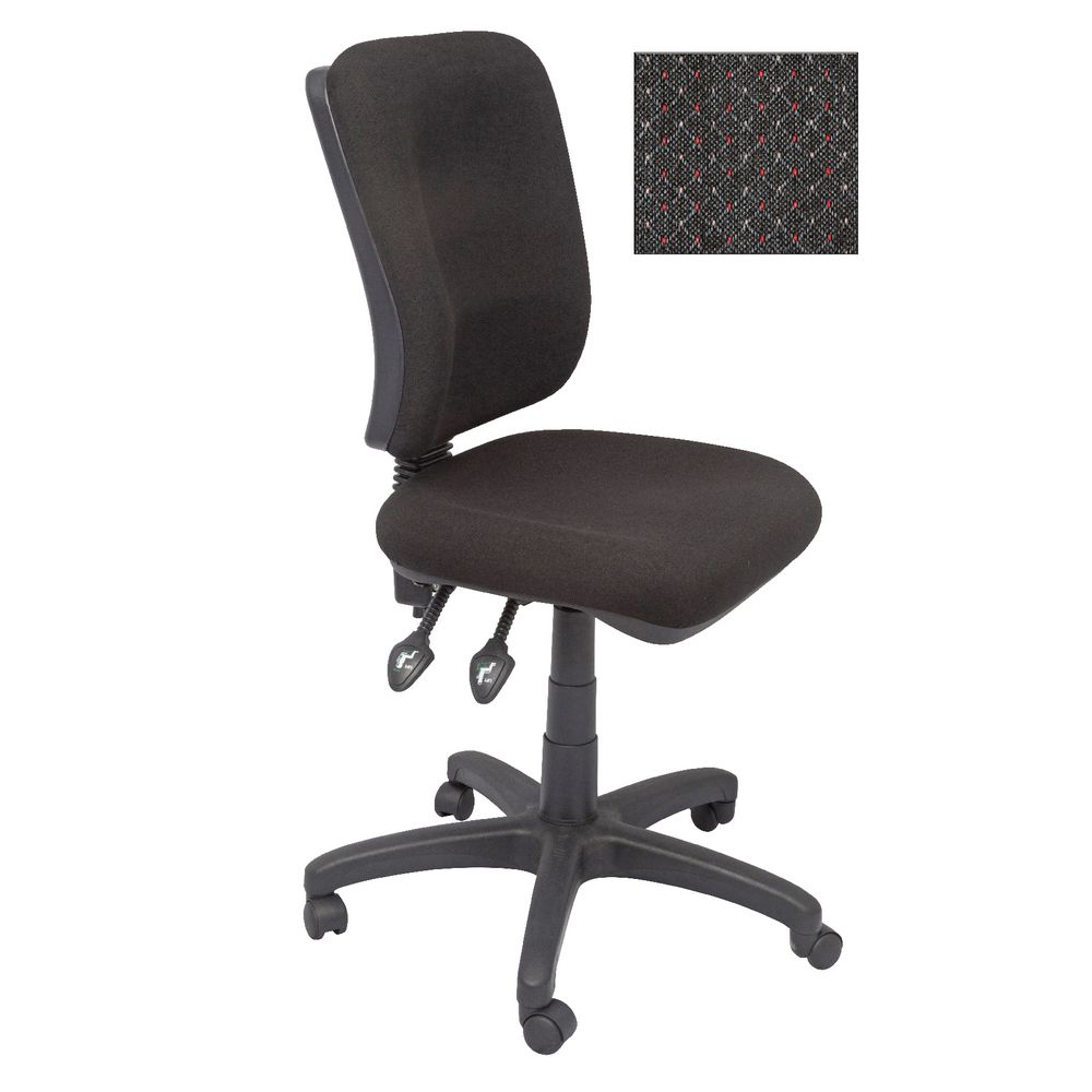 Rapidline Operator Chair Square Back Fully Ergonomic Charcoal