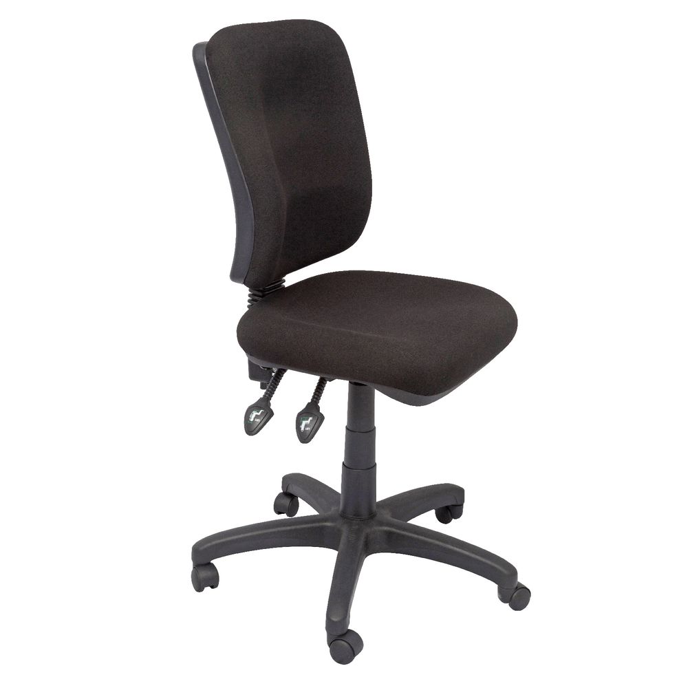 Rapidline Operator Chair Square Back Fully Ergonomic Black