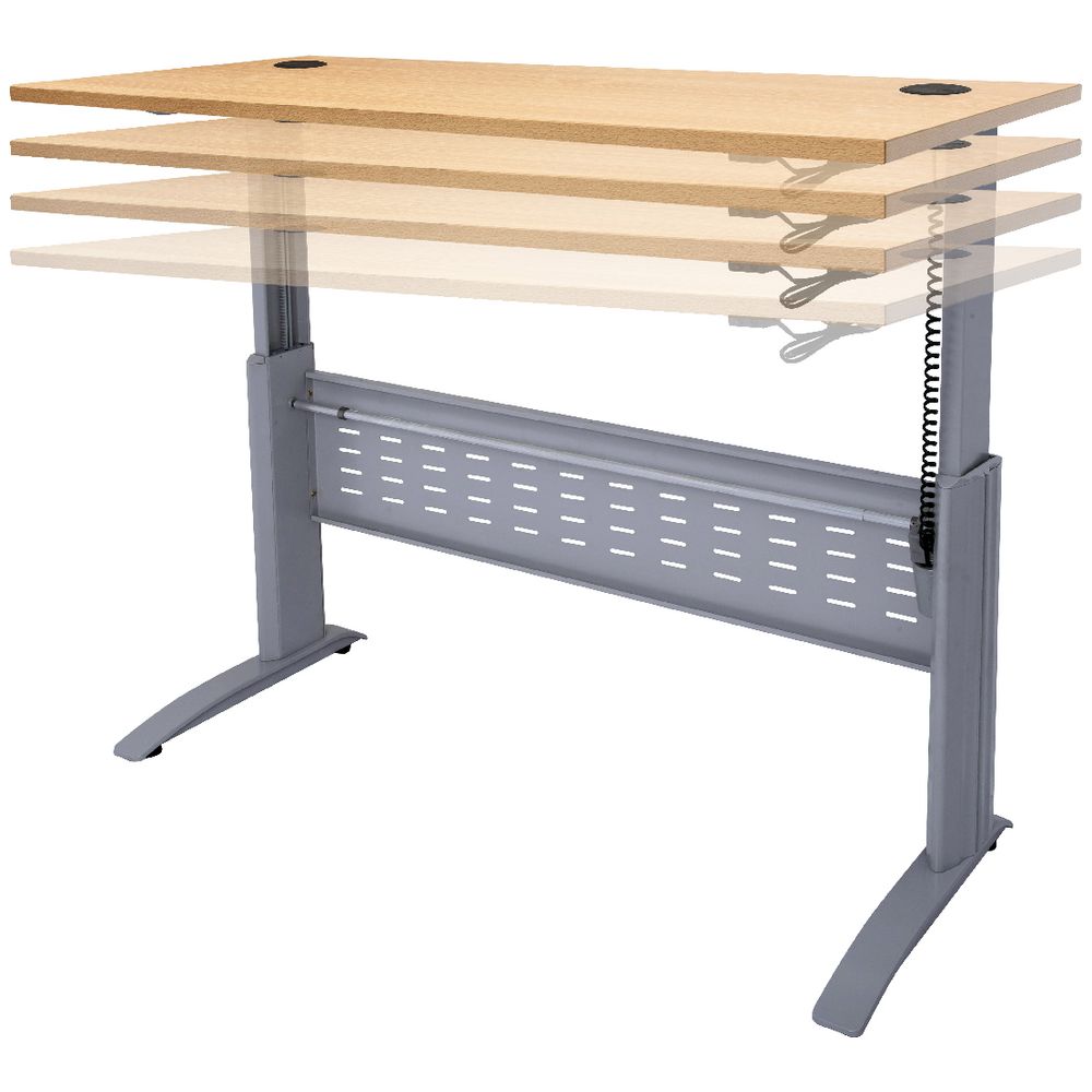 Rapidspan Electric Height Adjustable Desk 1500 x 700mm Beech