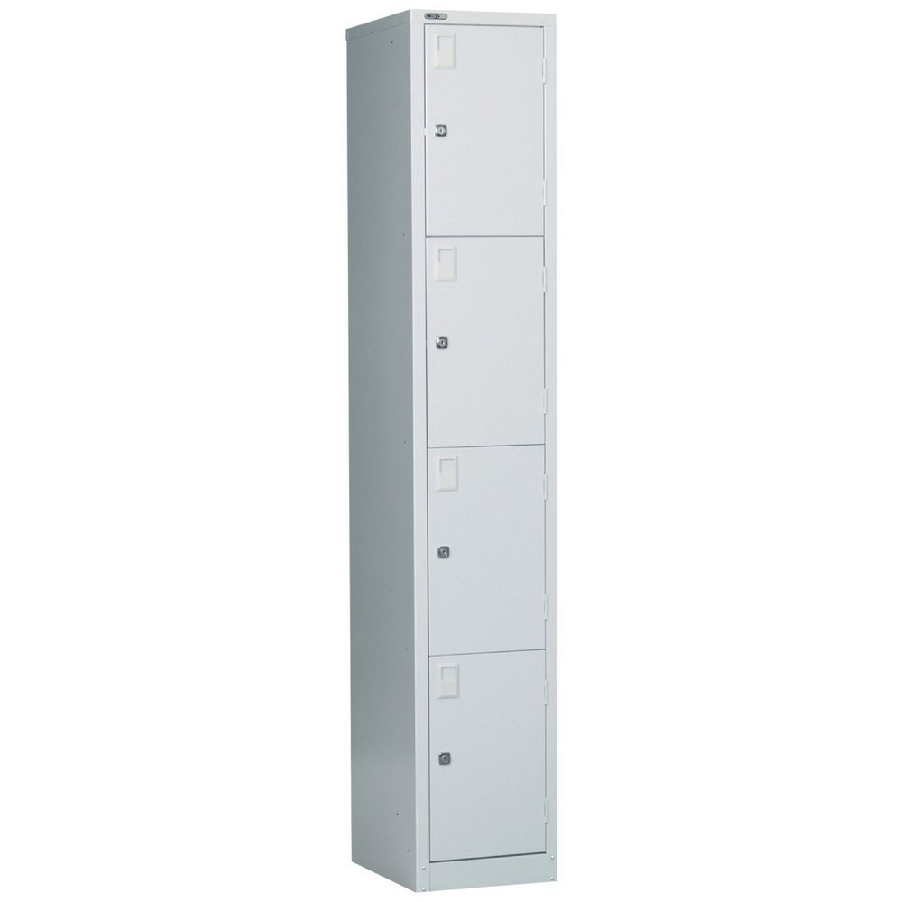 GO 4 Door Locker Silver | Officeworks