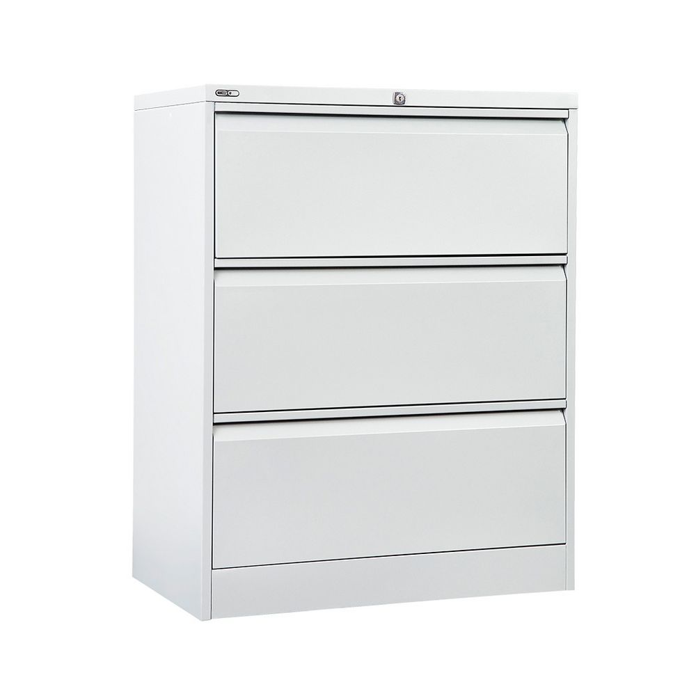 GO 3 Drawer Lateral Filing Cabinet White