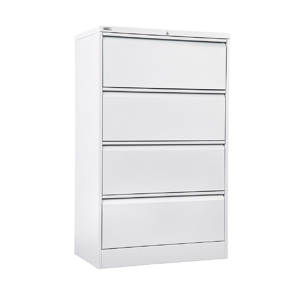 GO 4 Drawer Lateral Filing Cabinet White