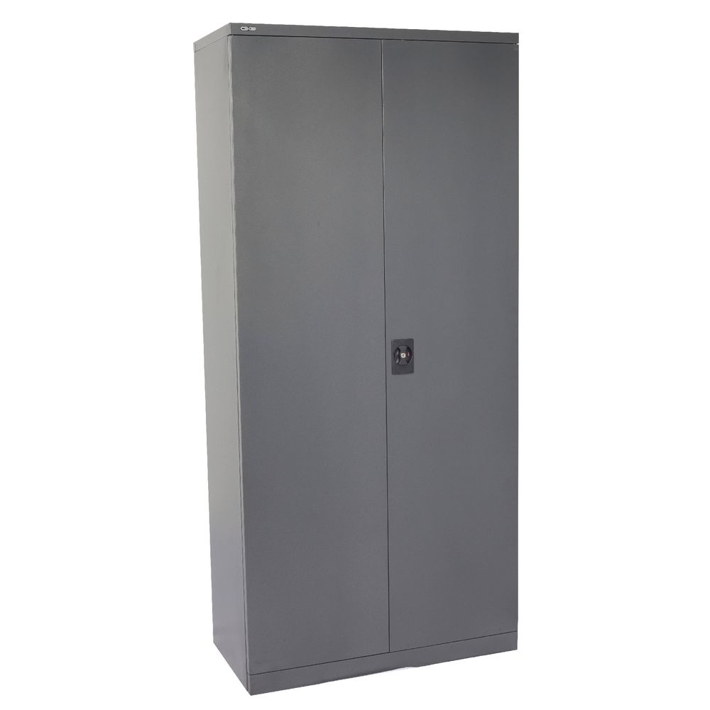 GO Stationery Cupboard 2000mm Graphite Ripple