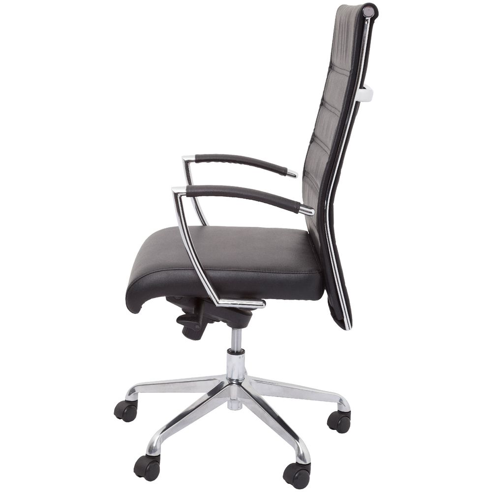 Rapidline Largo High Back Leather Chair Black