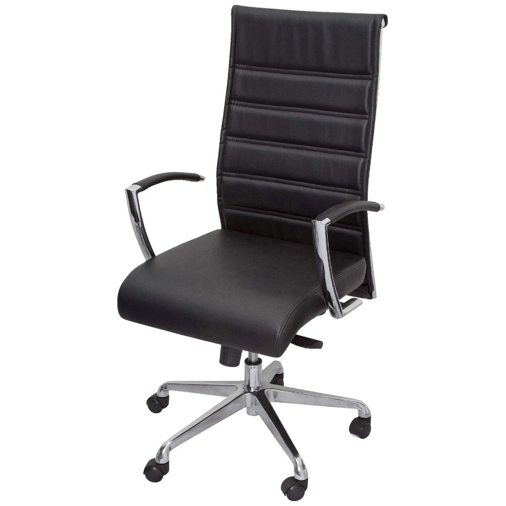 Rapidline Largo High Back Leather Chair Black