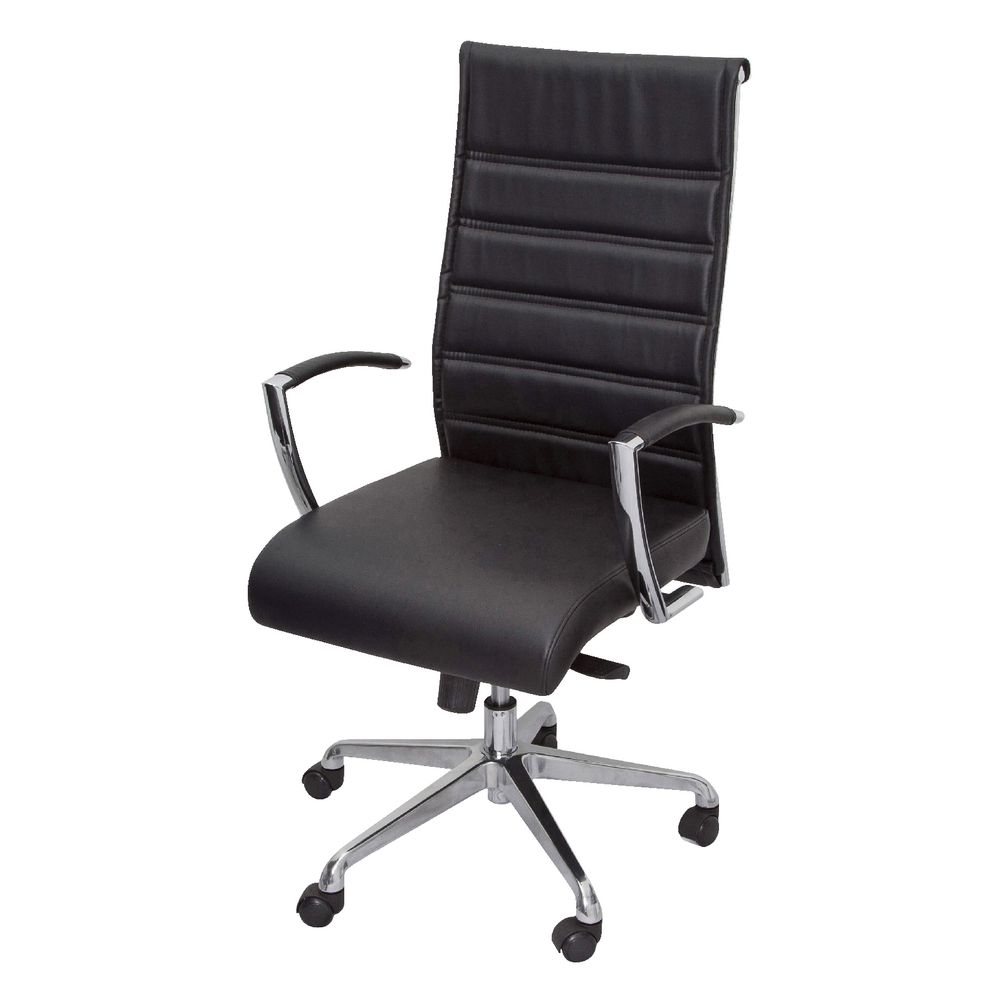 Rapidline Largo High Back Leather Chair Black