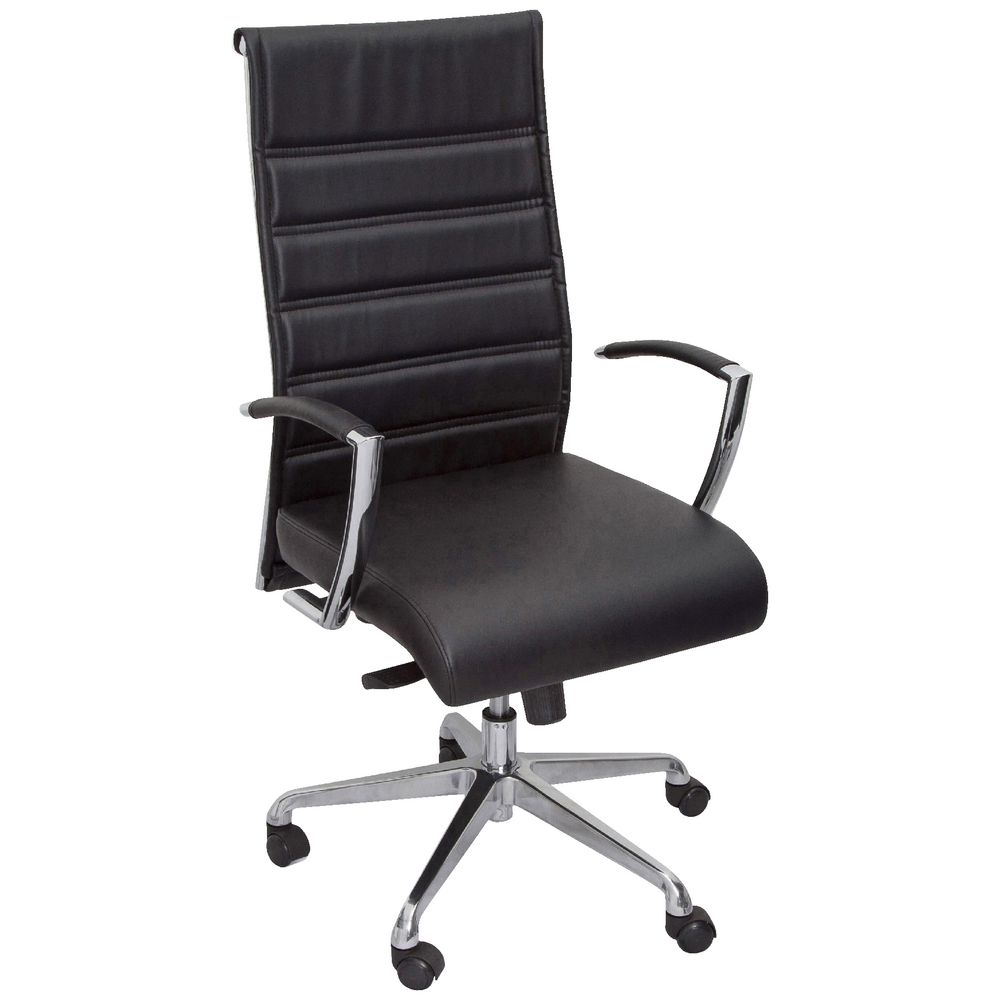 Rapidline Largo High Back Leather Chair Black