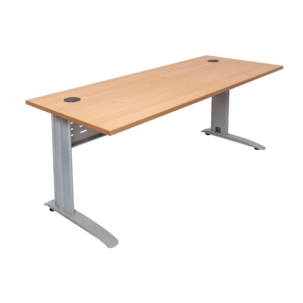 Rapidline Rapid Span Desk 1500 x 700mm Beech and Silver