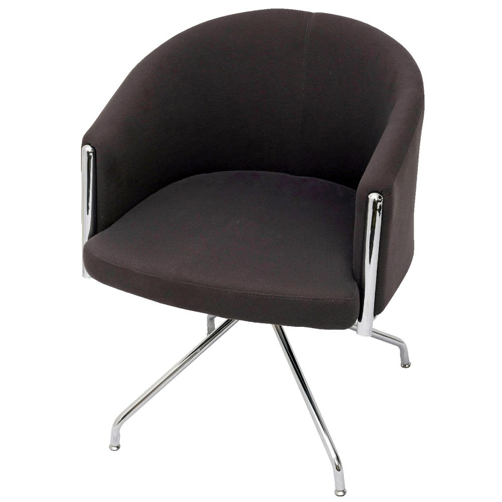 Rapidline Splash Club Lounge Chair Chrome Trim and Base Grey