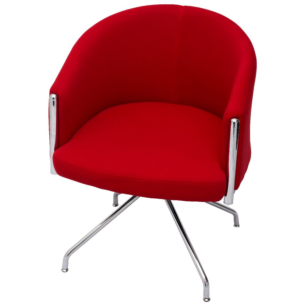 Rapidline Splash Club Lounge Chair Chrome Trim and Base Red