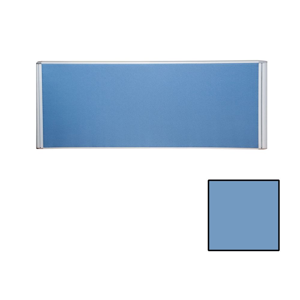 Rapidline Flat Top Desk Screen 2 Clamp 1200mm Blue