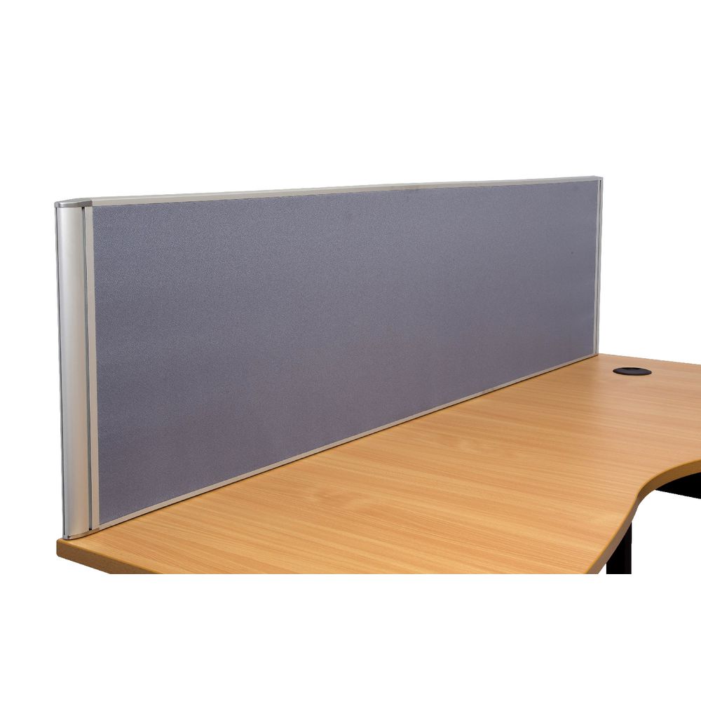 Rapidline Flat Top Desk Screen 2 Clamp 1500mm Blue
