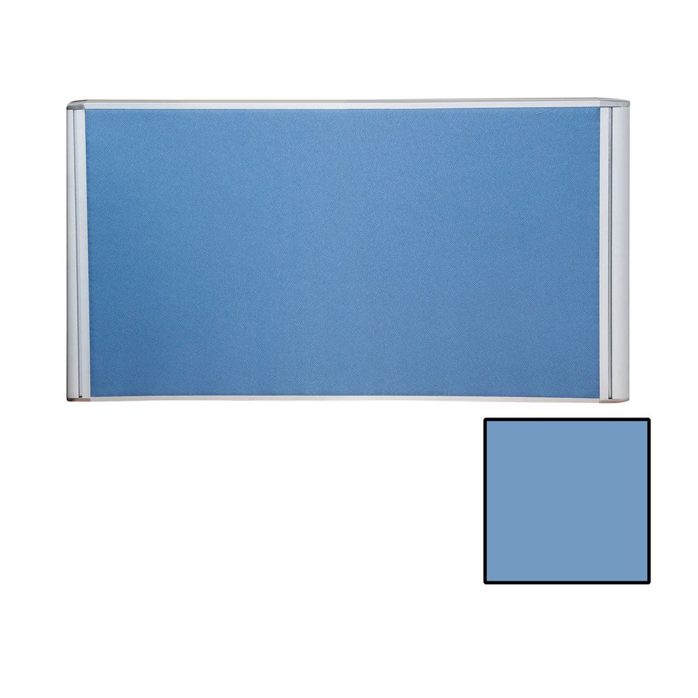 Rapidline Flat Top Desk Screen 2 Clamp 700mm Blue