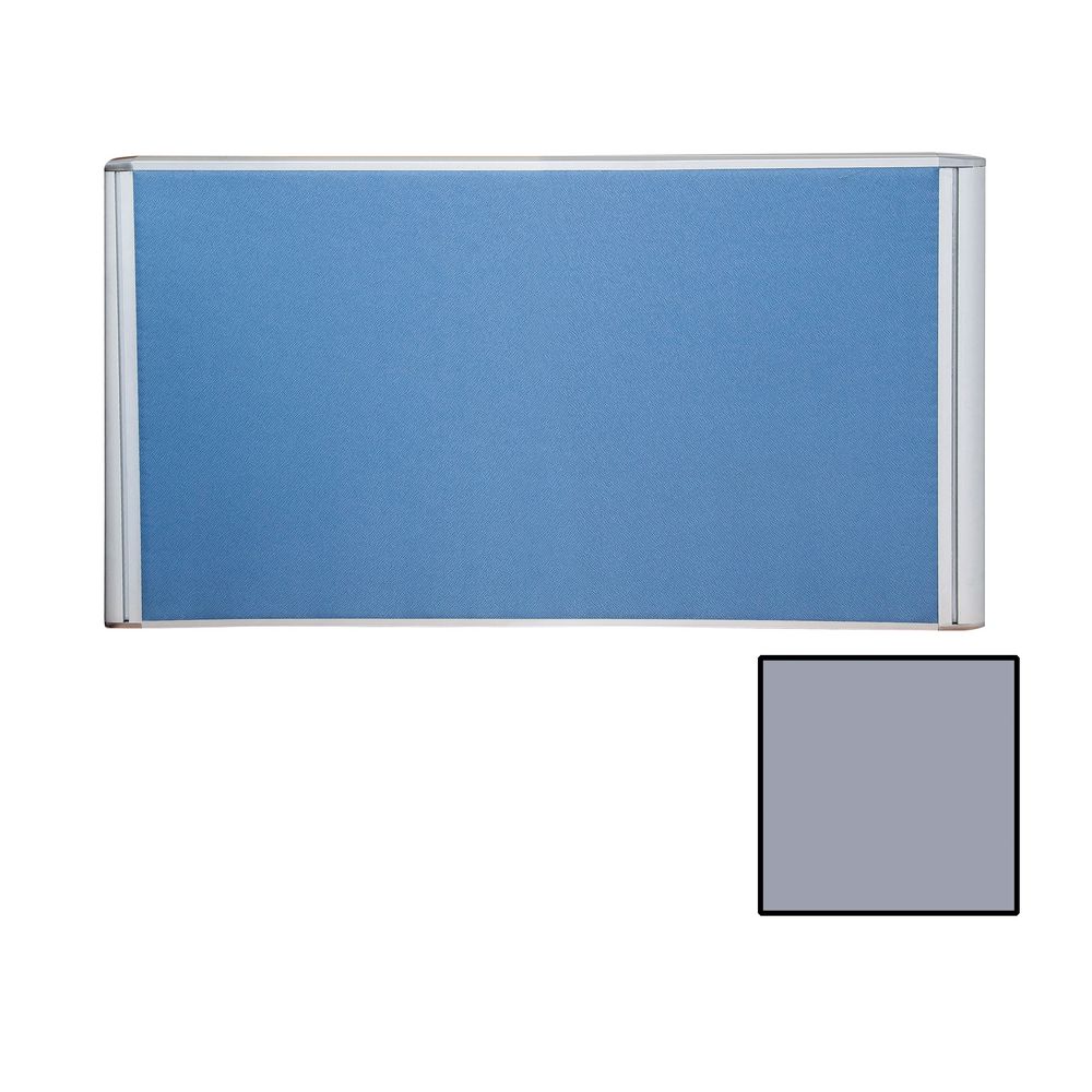 Rapidline Flat Top Desk Screen 2 Clamp 700mm Grey
