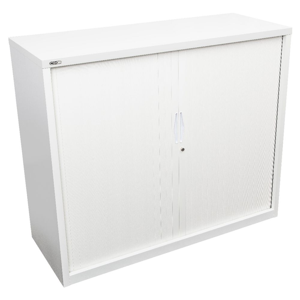 GO Tambour Door Cupboard 1016 x 1200mm White