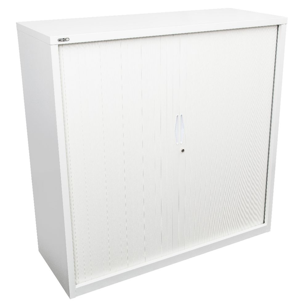 GO Tambour Door Cupboard 1200 x 1200mm Silver Grey