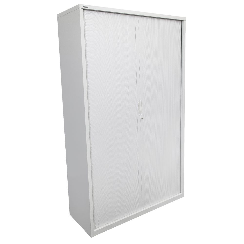 GO Tambour Door Cupboard 1981 x 1200mm Silver Grey