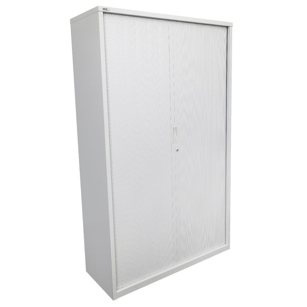 GO Tambour Door Cupboard 1981 x 900mm Silver Grey