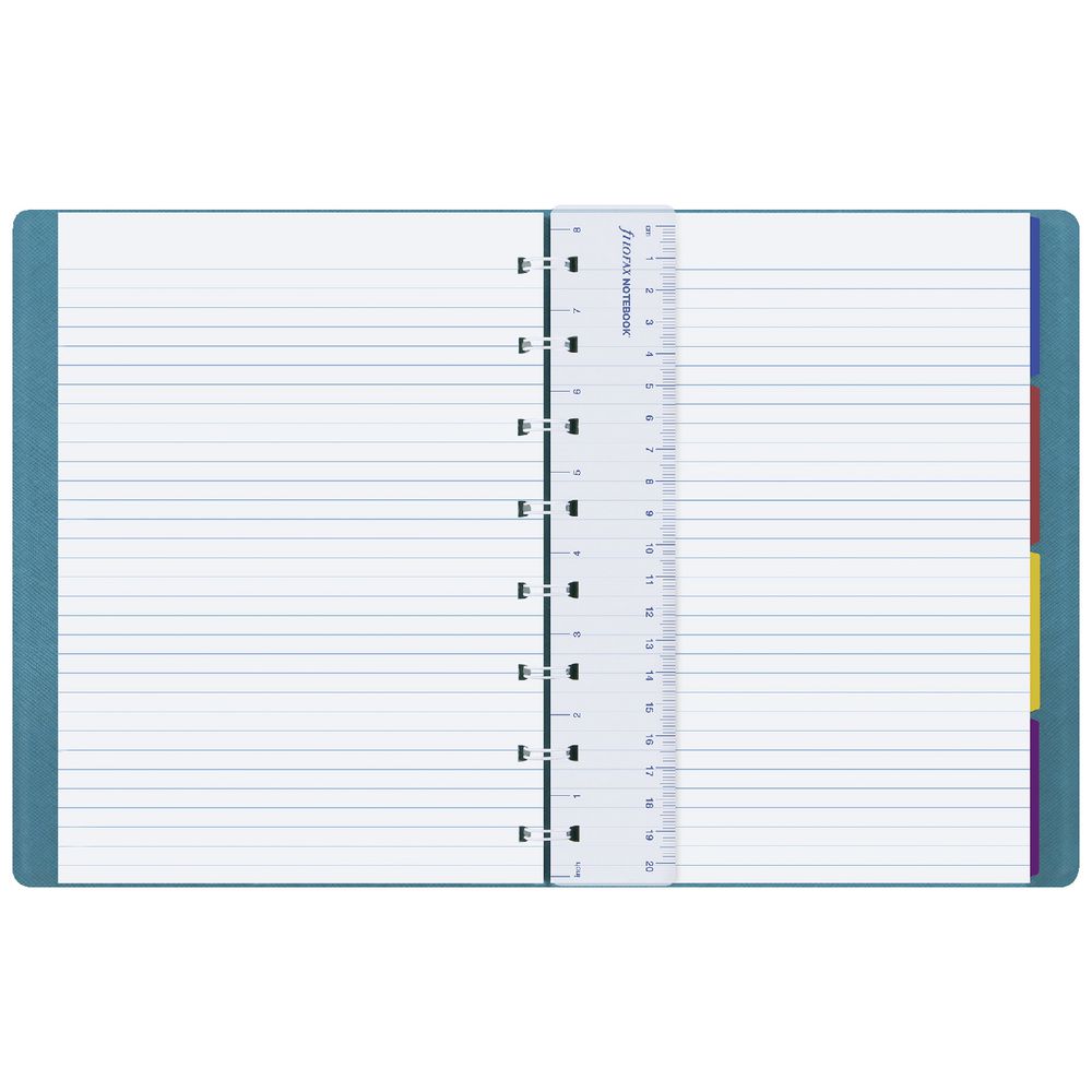 Filofax Saffiano A5 Organiser with Notebook Aqua