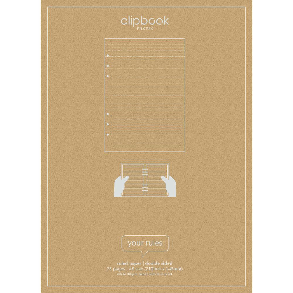 Filofax Ruled Notepaper White