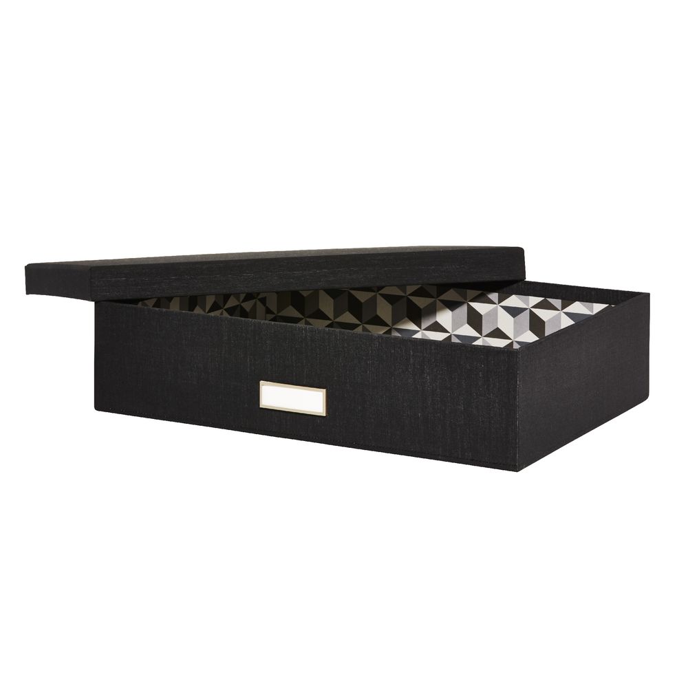 A3 Slim Cloth Document Box Black
