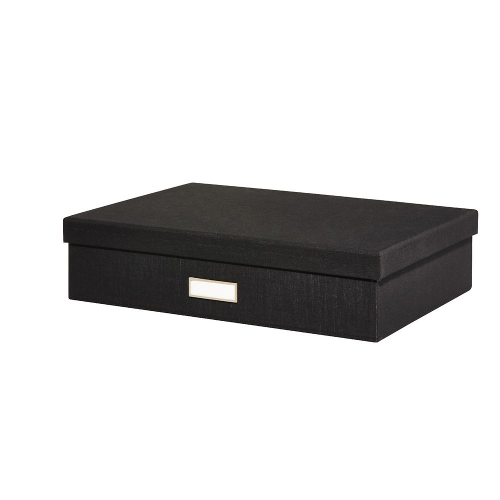 A3 Slim Cloth Document Box Black