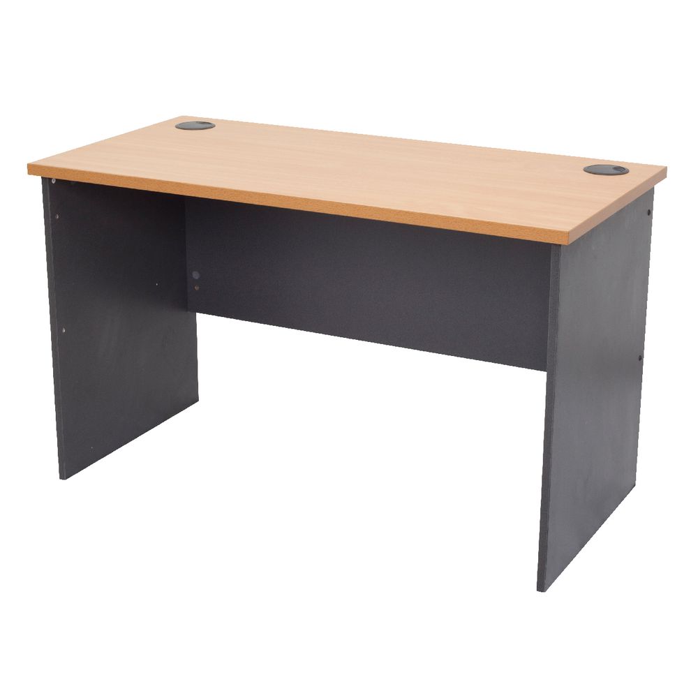 Furnx Open Straight Desk 1500 x 750mm Beech and Ironstone
