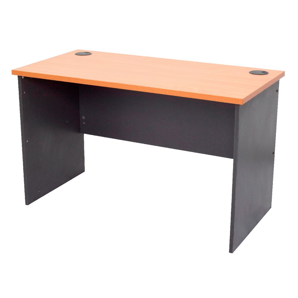 Furnx Open Straight Desk 1800 x 750mm Beech and Ironstone