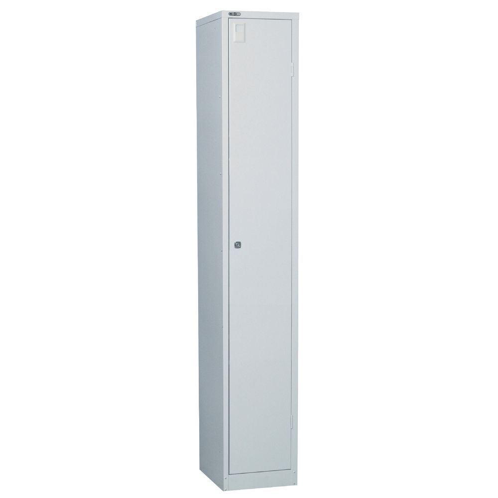 Furnx Single Door Metal Locker Assembled Silver Grey