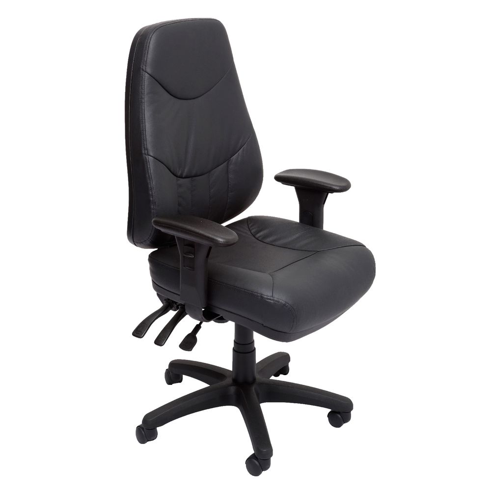 Furnx Ergonomic Executive Chair Leather Black