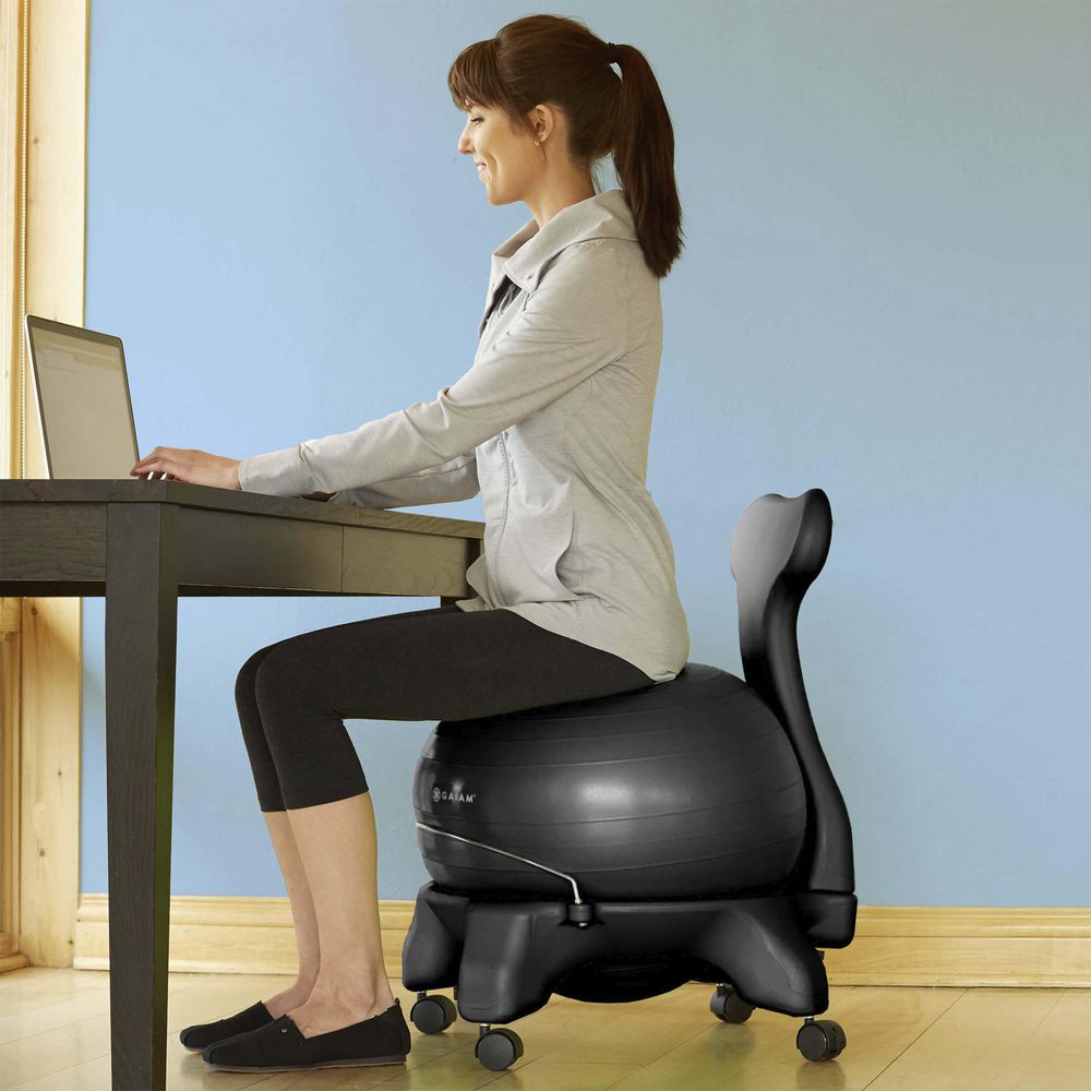 Balance Benefits Of Using An Exercise Ball As A Chair Yoga Do Ball