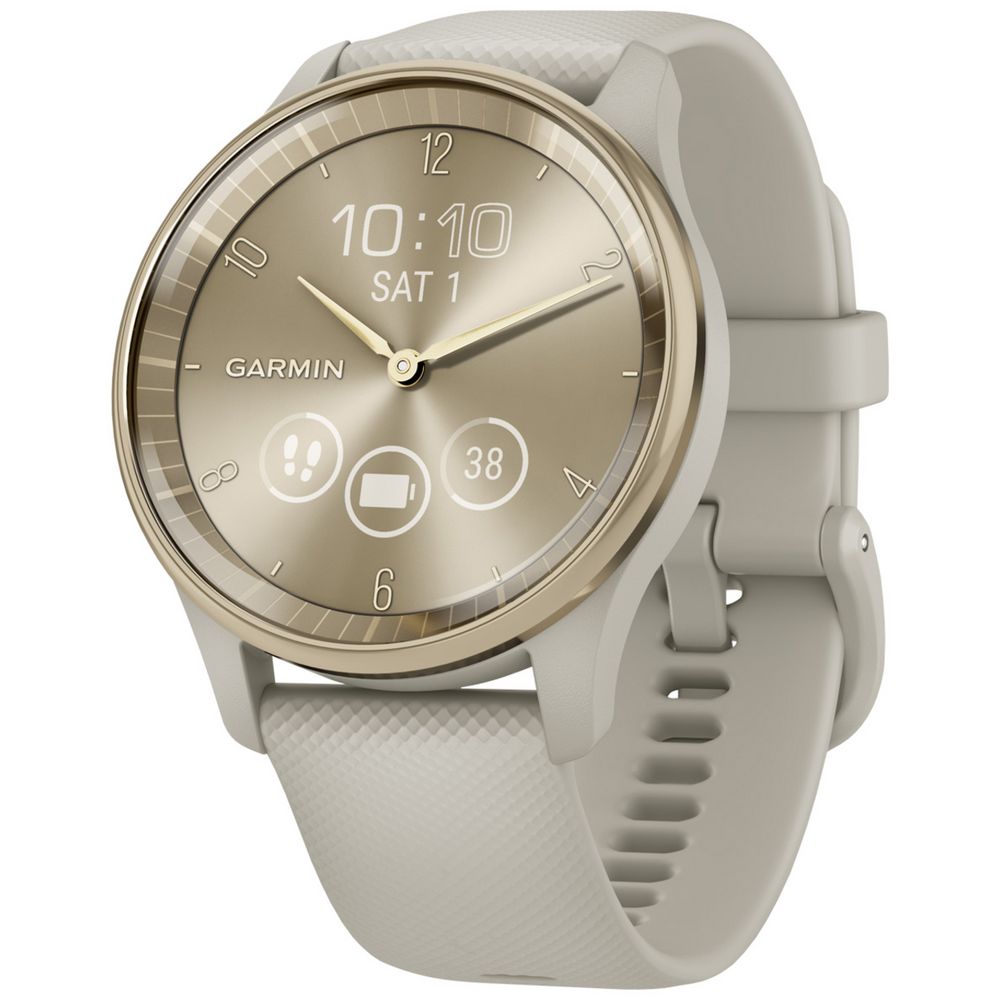 【美品】Garmin Vivomove Trend White (7413) Garmin Vivomove Trend White Cream - INTERVALS Shop